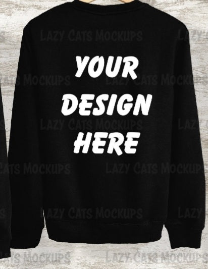 Design to the back of crewneck Sweatshirt