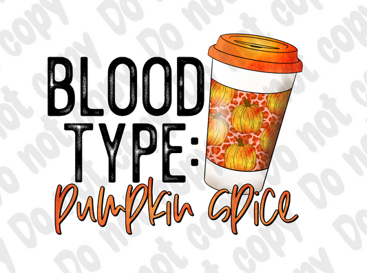 Blood Type Pumpkin Spice  Transfer