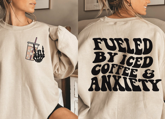 Fueled by Coffee Transfer (10.5 inch front and Pocket size )