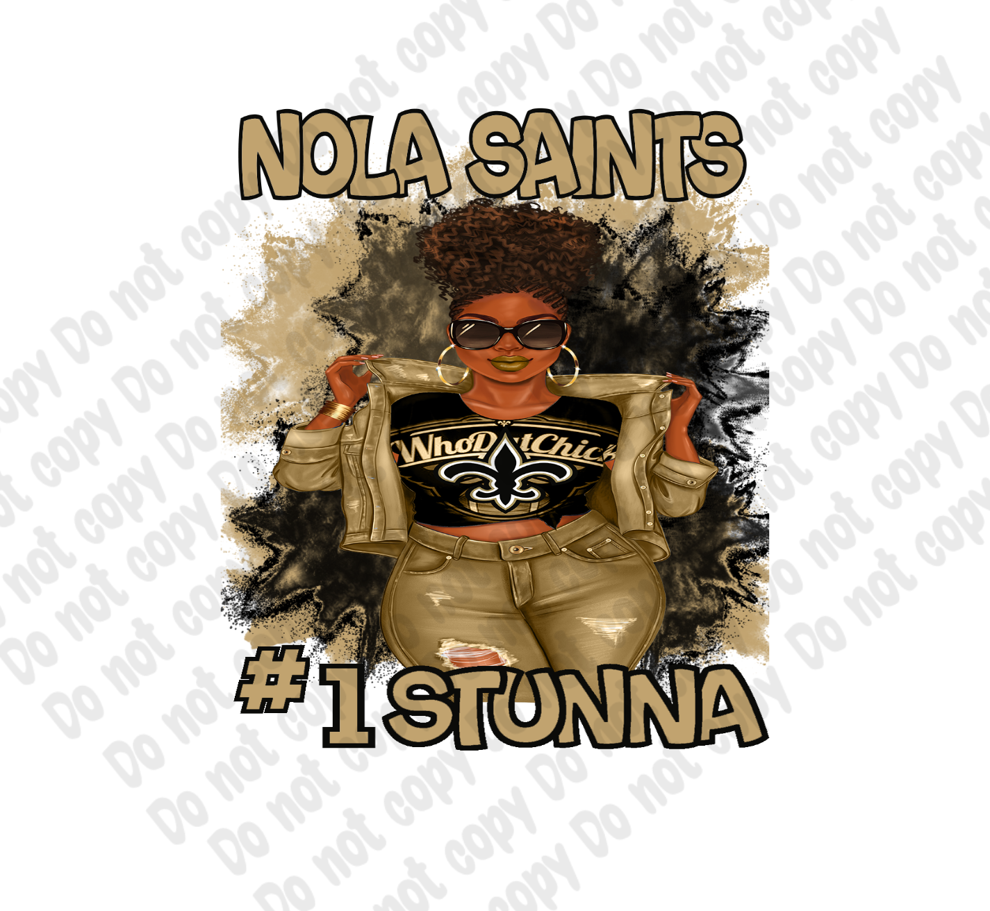 Nola Saints #1 Stunna Girl  Transfer