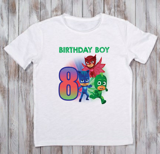 Pj Mask birthday shirt