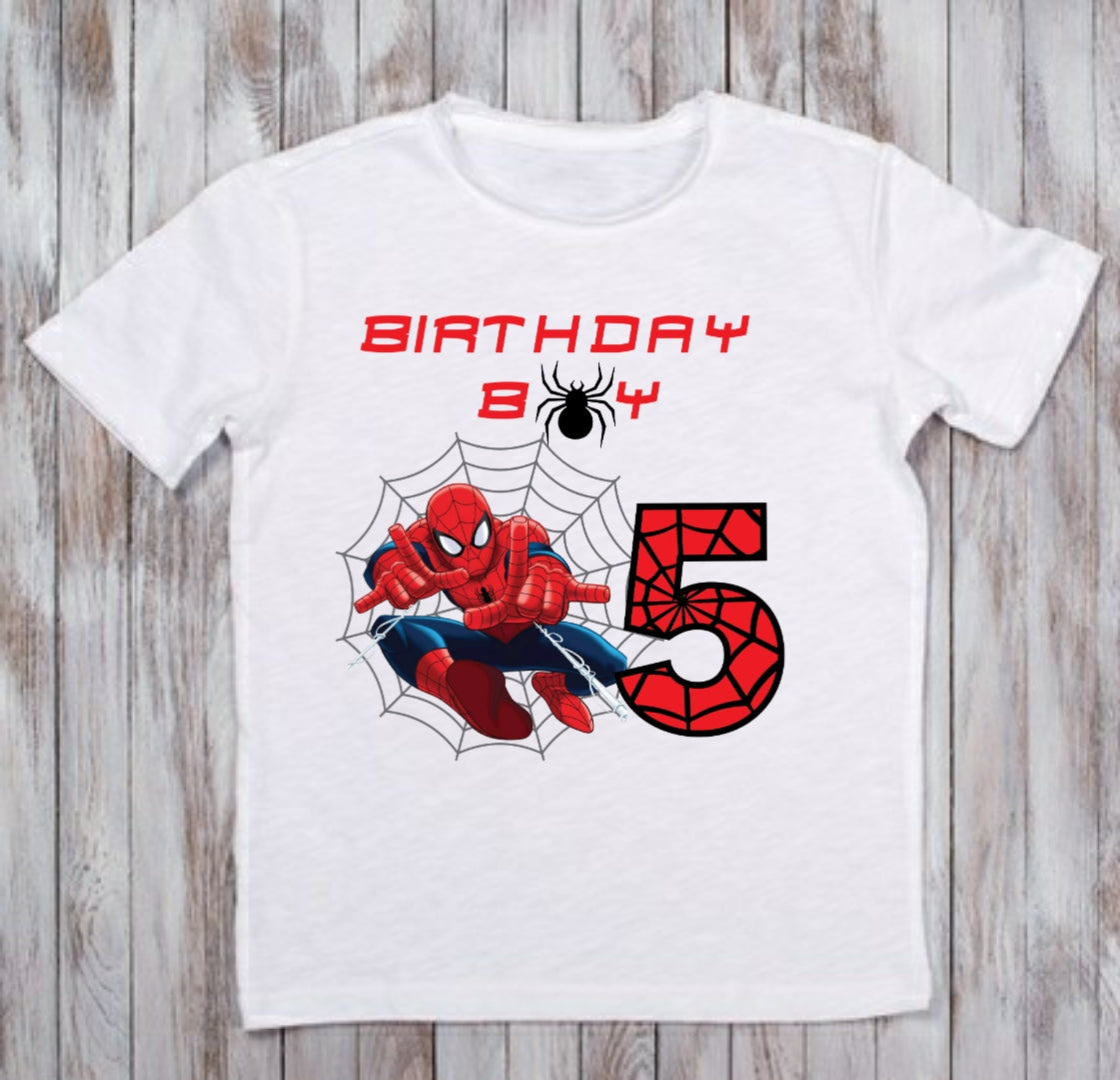 Spiderman birthday shirt