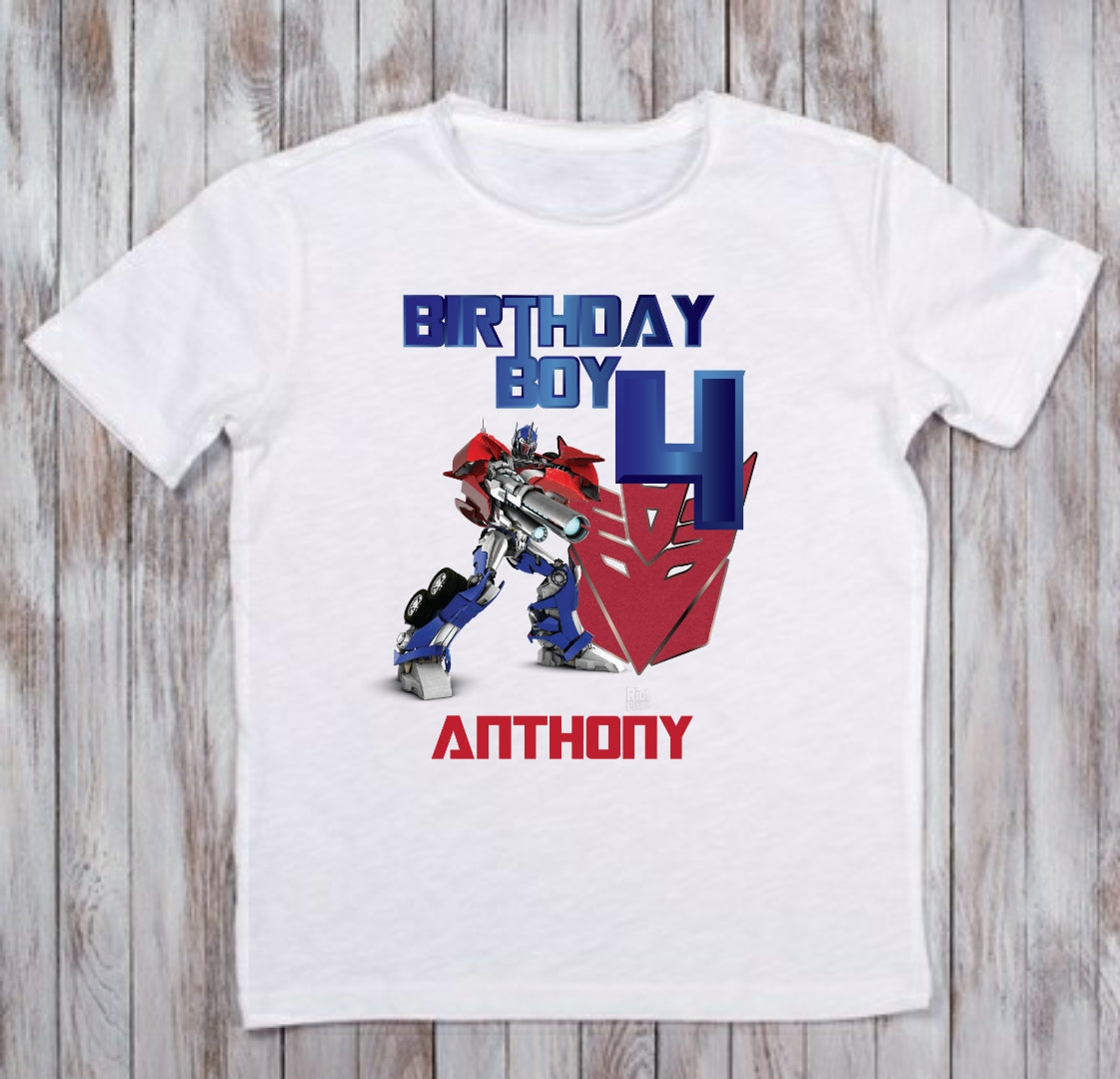 Transformer birthday shirt