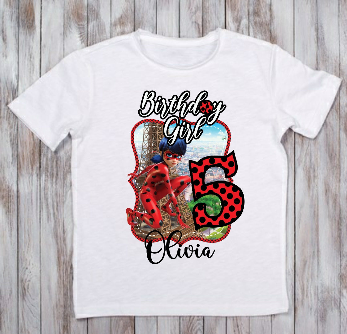 Lady bug birthday shirt