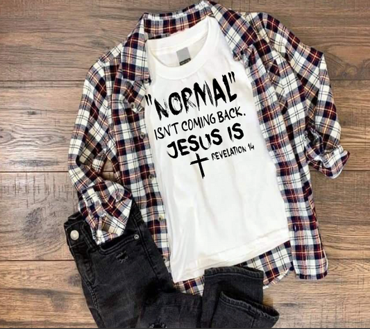 Normal Isn't Coming Back Jesus is PNG & SVG Black and White Font