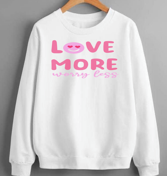 Love more Worry Less PNG  & SVG