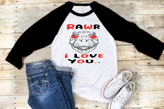 Rawr I love you  2PNG  & 2SVG Girl and Boy Design