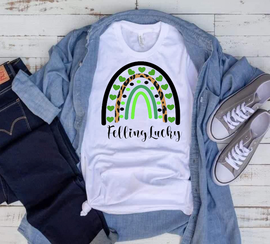 Feeling LuckyRainbow St. Patrick Day Shirt