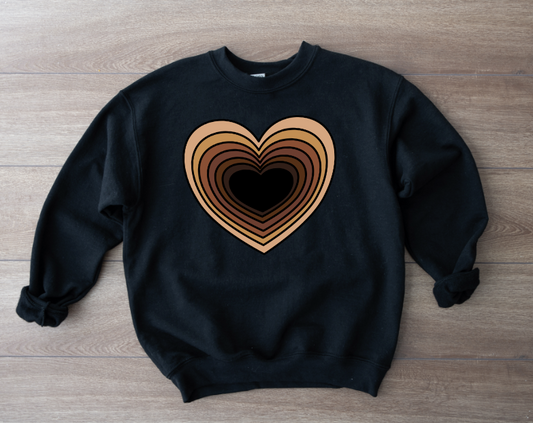 Melanin Heart Sweatshirt