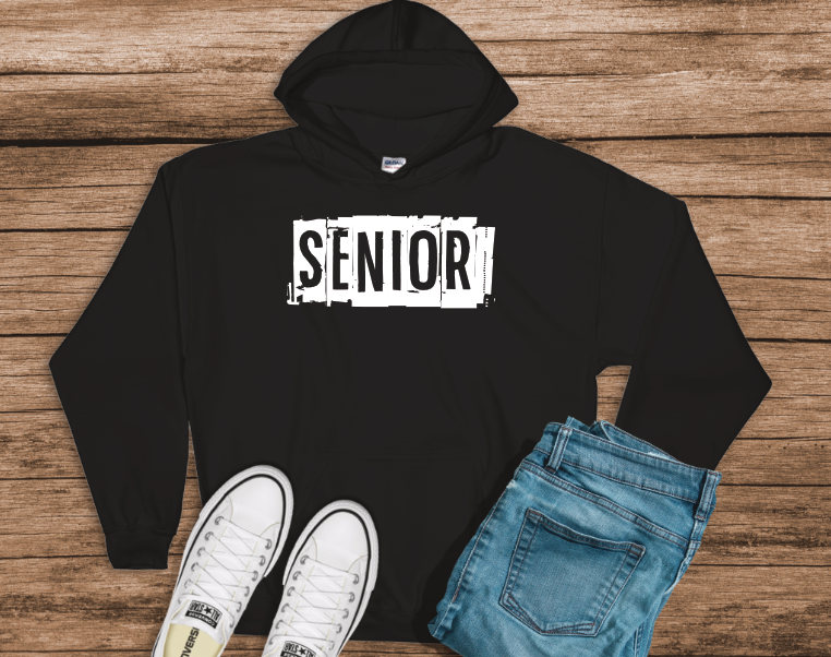 Distressed Senior Transfer ( Black or White)