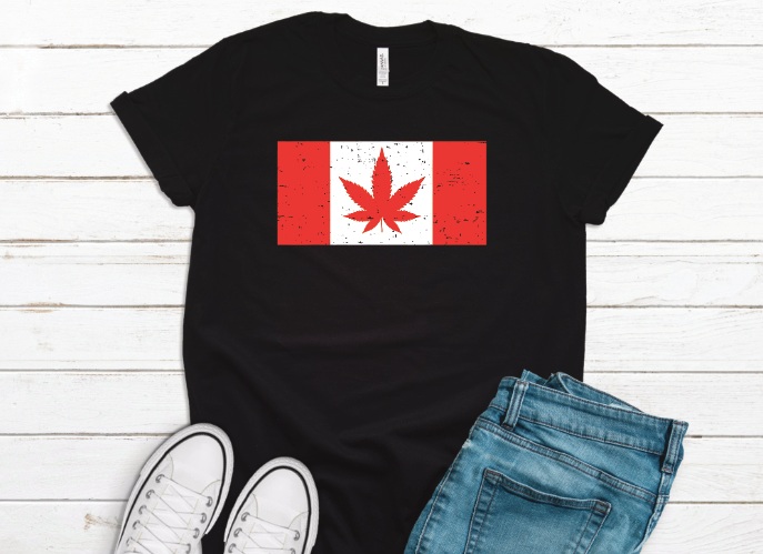 Canada American Cannabis Flag  Transfer