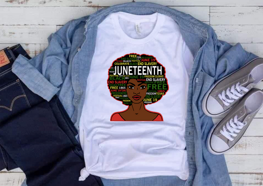 Juneteenth Afro Lady Transfer