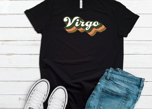 Retro Zodiac Sign Shirt (Available in all Signs)