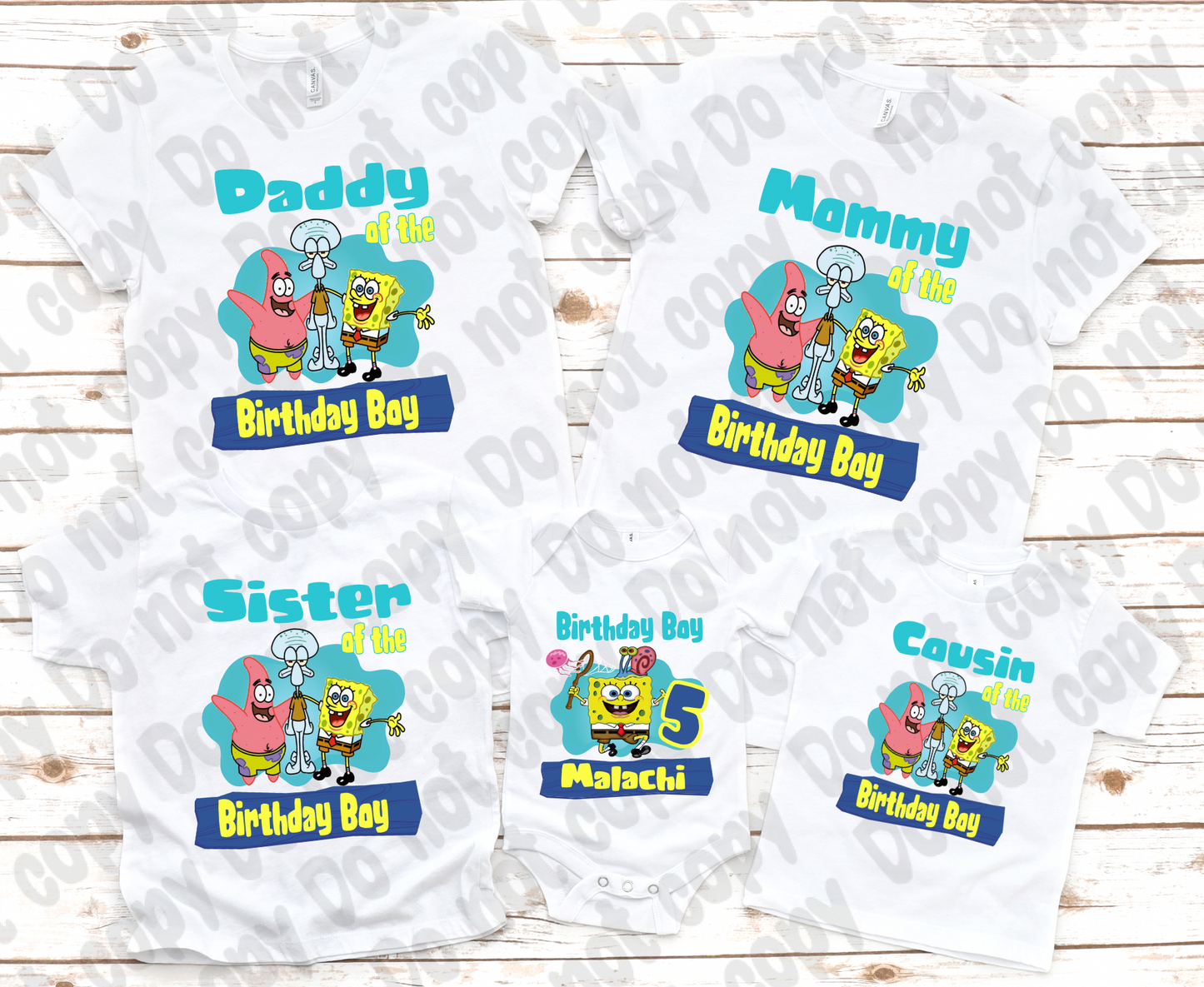 SpongeBob Family Birthday Bundle (Boy) PNG