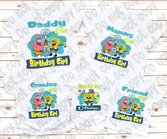 SpongeBob Family Birthday Bundle (Girl) PNG