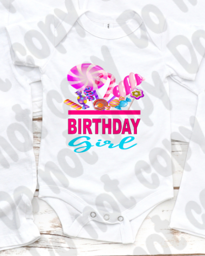 Candy Theme  Birthday Shirt (Girl)