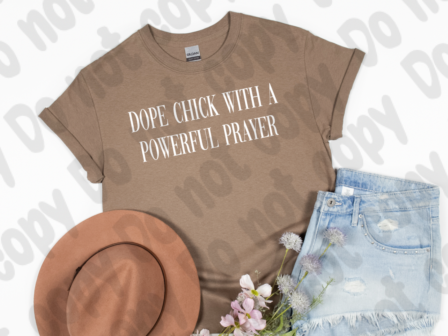 Dope Chick With a Powerful Prayer PNG & SVG