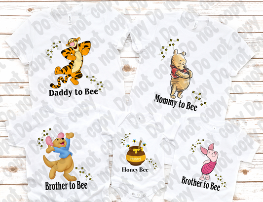 Winnie and Pooh Friend Family  Shirts