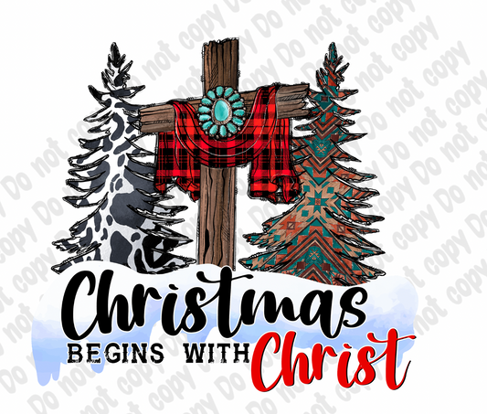 Christmas Begins with Christ Transfer