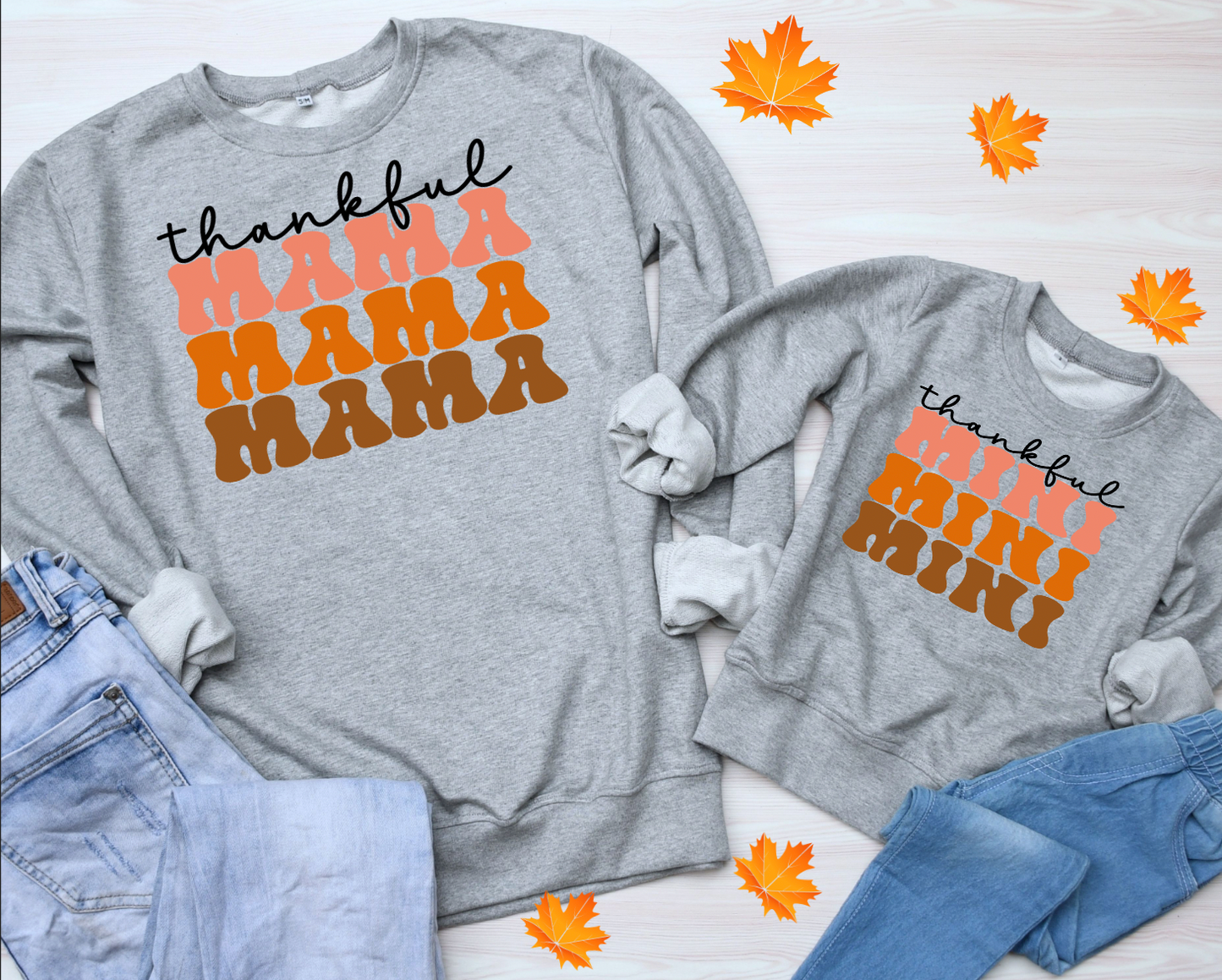 Thankful Mama and Mini Sweatshirt