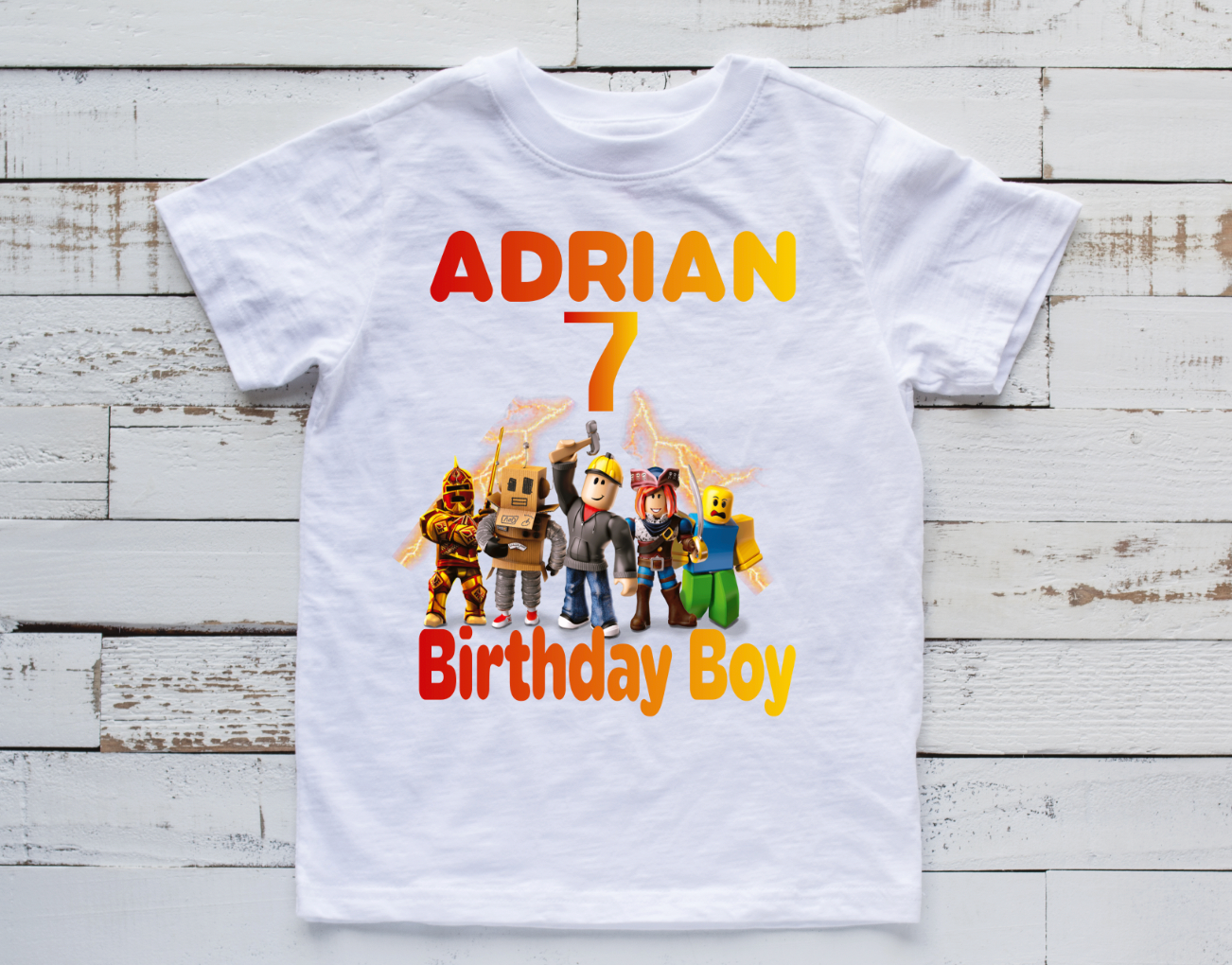 Roblox Birthday Shirt, Personalized Any Colors, Name and Age