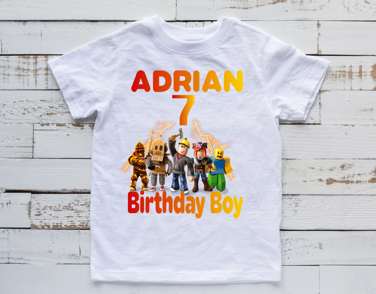 Roblox boy Theme Birthday Shirt – Design Sisters and Blanks