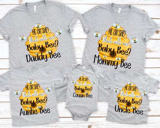 He or She What will Babe Be? Family Member  Shirts