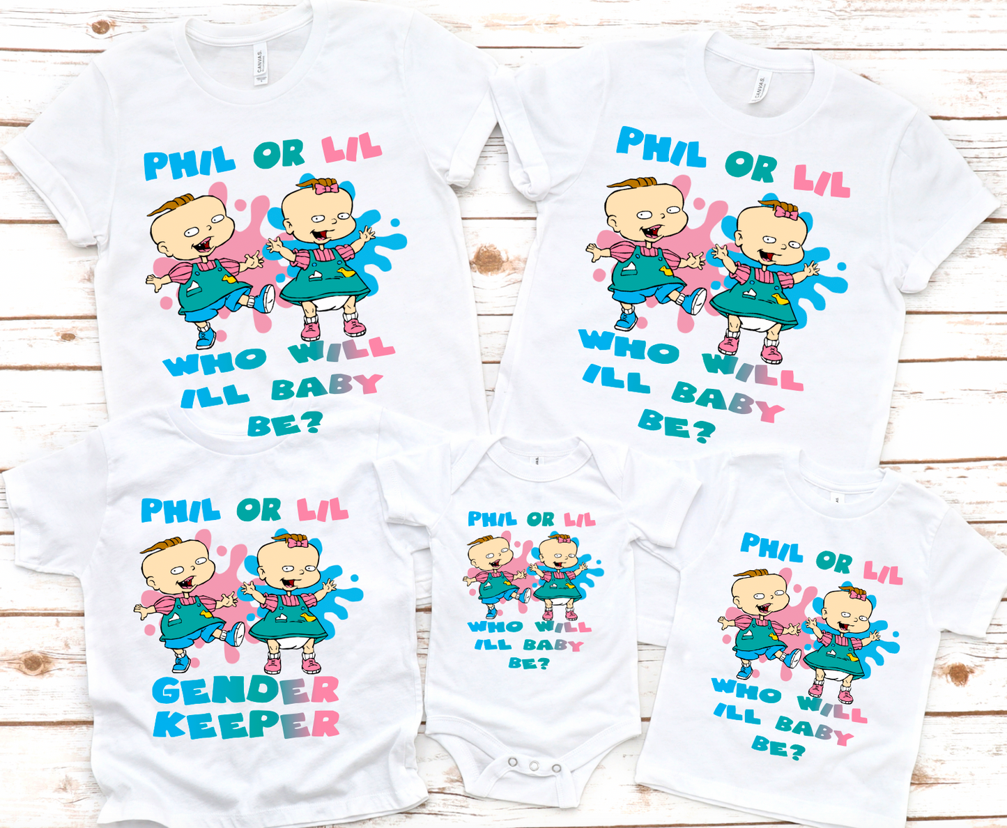 Phil or Lil  what will Baby Be, Gender Keeper File Bundle PNG Only