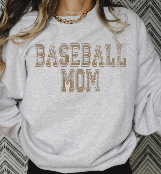 Baseball Mom Distressed Effect PNG  file