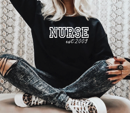 Varsity Nurse Est  PNG  file (add your own date)