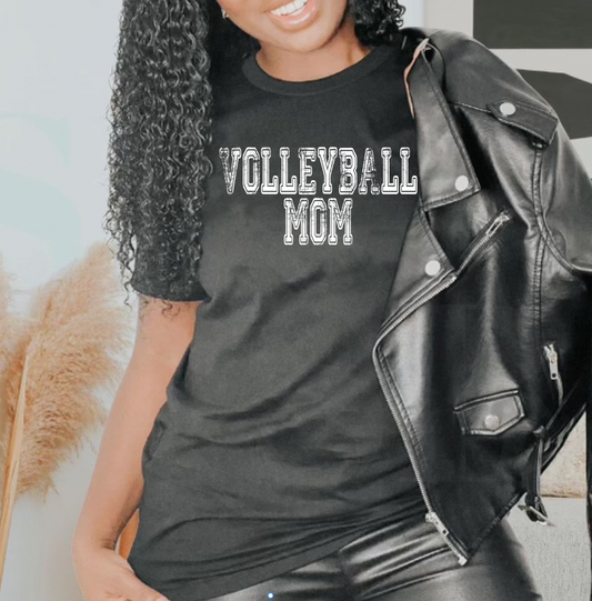 Volleyball Mom Distressed Effect PNG  file (2 color option)