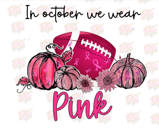 Pink Pumpkins and Football Transfer