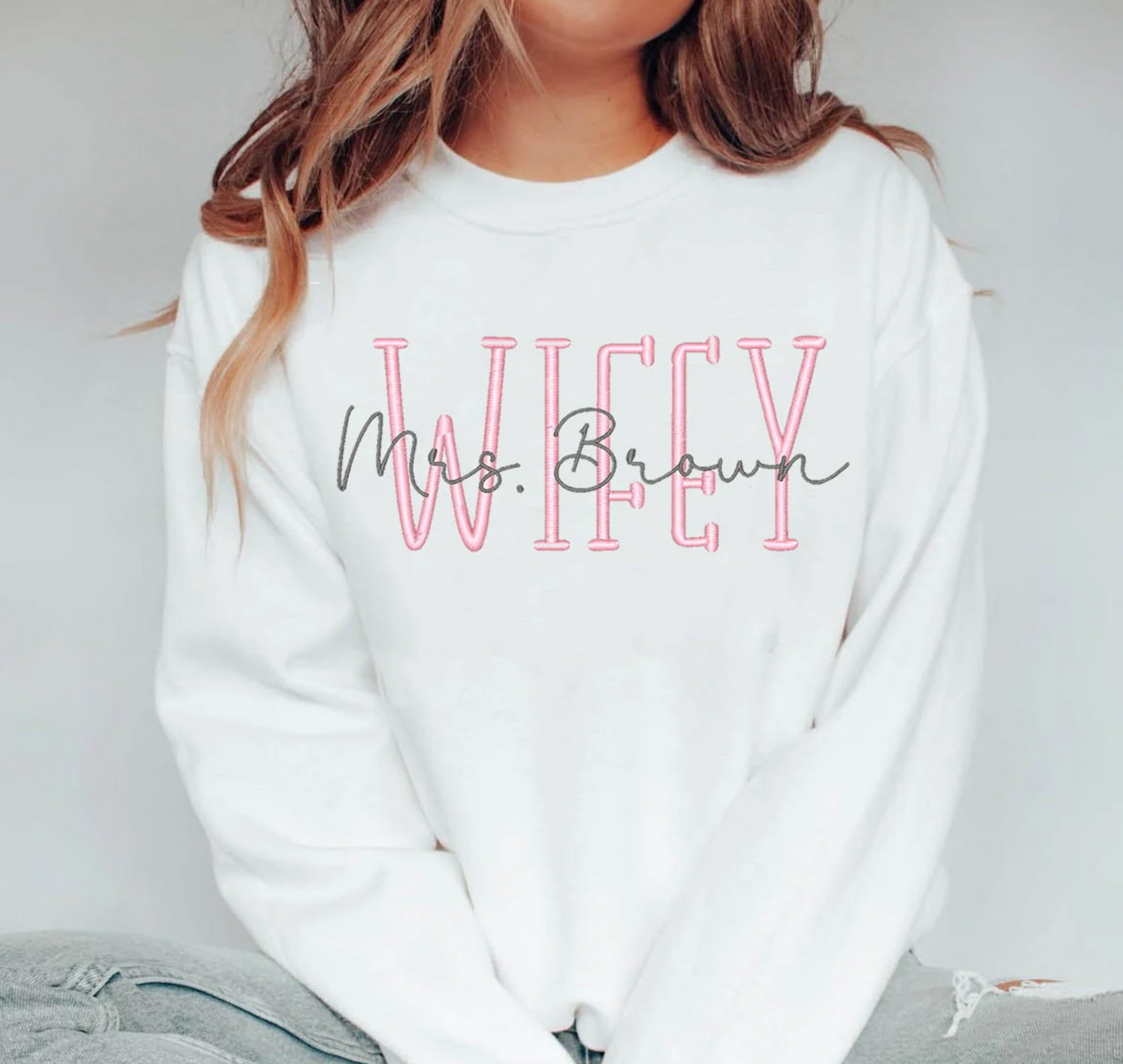 Farmhouse Wifey Sweatshirt (Stitch)