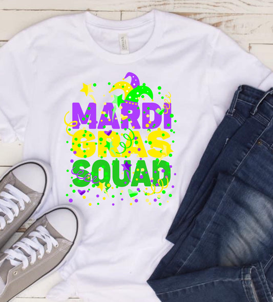 Mardi Gras  Squad Transfer (10inch)