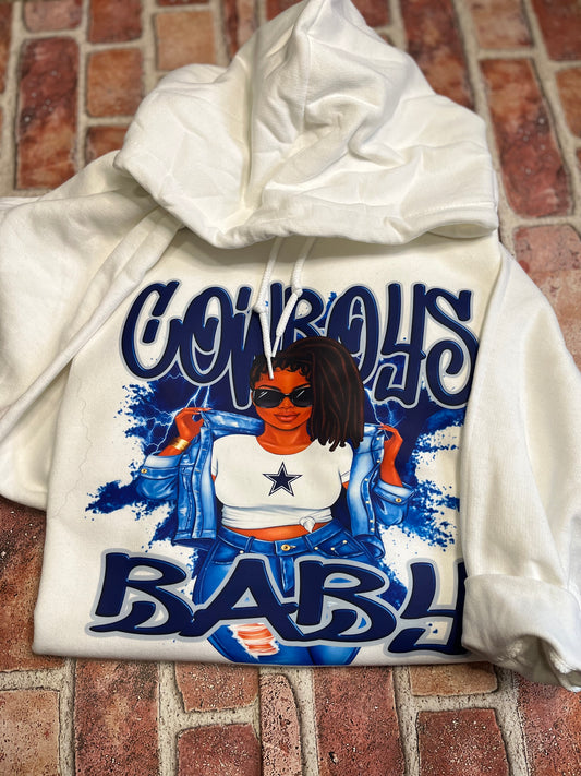 Cowboys Baby with locs Hoodie