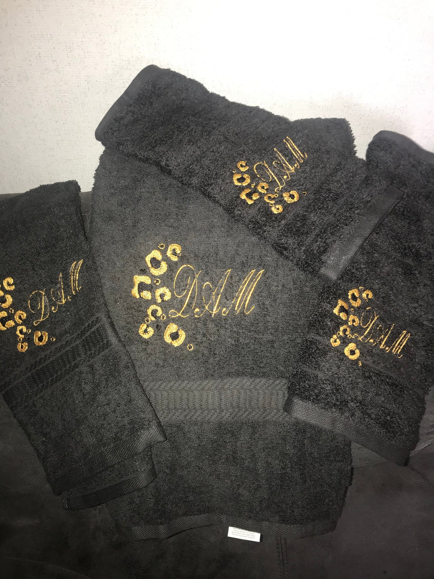 Leopard Monogram Towel Set