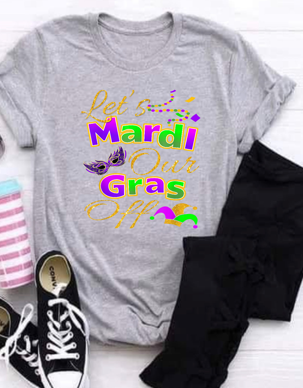 Let’s Mardi  our Gras  off Transfer (10inch)