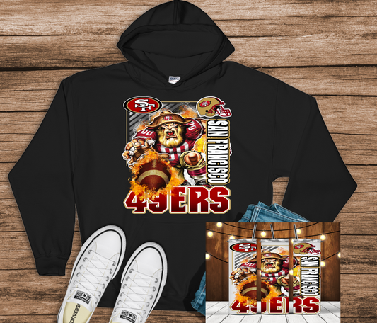 Mascots NFL Hoodie, 20z tumbler Set (All teams Available)