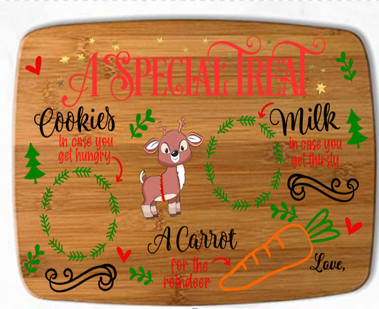 Christmas Santa Tray Transfer ( Can be Press on Fabric or  Wood) See Picture for detail